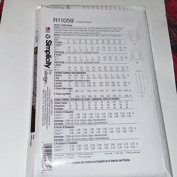 Simplicity sewing pattern!!! Fantastic fall set! - Picture 2 of 3